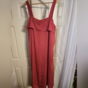 Pink Banana Republic silky tieback dress XL